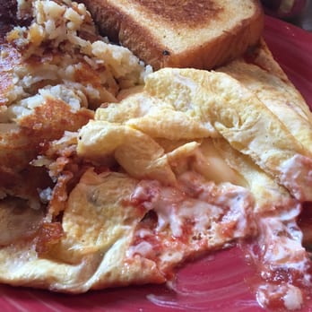 Marcy's Diner - Spanish omelette has salsa sour cream and cheese. Very tasty! - Diners Near Me - Portland, Maine Marcy's Diner - Spanish omelette has salsa sour cream and cheese. Very tasty! - Diners Near Me - Portland, Maine