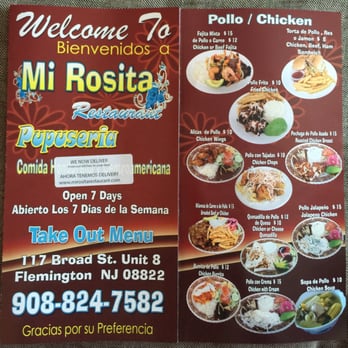 Rosita’s Restaurant - Take out menu - Latin American Near Me - Flemington, New Jersey