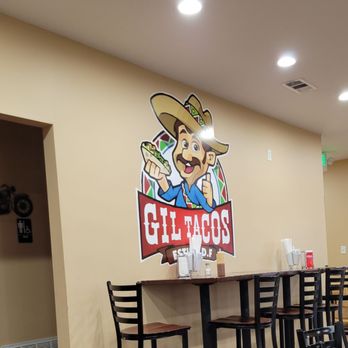 Gil Tacos - Small dining area with view into kitchen.order at counter. - Mexican Near Me - Indianapolis, Indiana