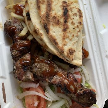 Souvlaki Lady - Pork Platter with French fries - Greek Near Me - Astoria, New York