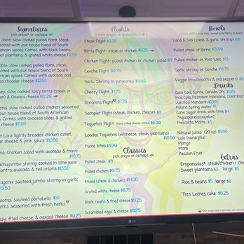 Ceci’s Arepa Joint - Their menu. - Venezuelan Near Me - East Meadow, New York