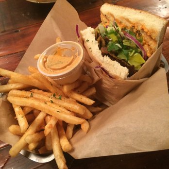 Spitz - Cottonwood - sandwich with shoe string fries - Bars Near Me - Holladay, Utah