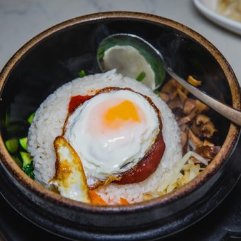 Dumpling Restaurant - a bowl of rice with a fried egg on top - Korean Near Me - Scarborough, Ontario Dumpling Restaurant - a bowl of rice with a fried egg on top - Korean Near Me - Scarborough, Ontario