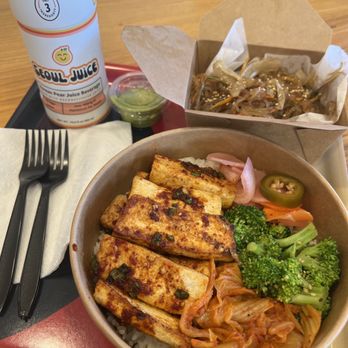 Seoul Bap - #6 Tofu Bowl #10 Japchae (Vegan) Seoul Juice - Korean Near Me - Carson, California Seoul Bap - #6 Tofu Bowl #10 Japchae (Vegan) Seoul Juice - Korean Near Me - Carson, California