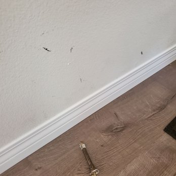 AACC Restoration - replaced baseboards but never put the doorstop back. - Carpet Cleaning Near Me