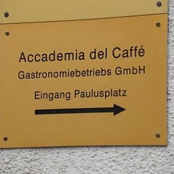 Accademia Del Caffe Gastronomiebetriebs - Dieses Schild weist den Weg
