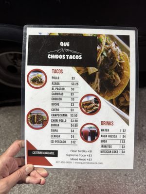 Menu photo 3 Que Chidos Tacos Orlando, FL Menu photo 3 Que Chidos Tacos Orlando, FL