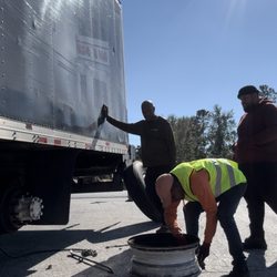 Bolos Tire - a box truck on Clermont with an inside tire blowout 11R 22.5