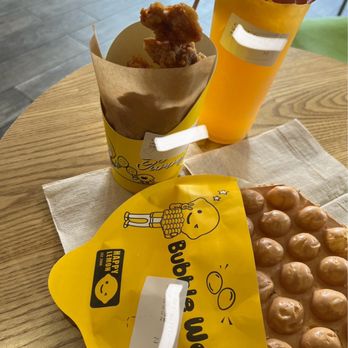 Happy Lemon - Classic bubble waffle , fresh squeezed lemon black ice tea and popcorn chicken . - Juice Bars & Smoothies Near Me - Burlingame, California