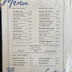 Bloomers On Central Coffee Shoppe - Wonderful drink menu