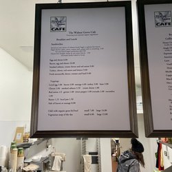 The Walnut Grove Cafe - Current food menu. (As of Nov. 2022)