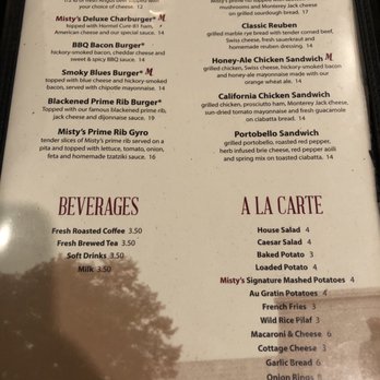 Misty's Steakhouse & Brewery - Misty's Menu (2/1/22) - Steakhouses Near Me - Lincoln, Nebraska Misty's Steakhouse & Brewery - Misty's Menu (2/1/22) - Steakhouses Near Me - Lincoln, Nebraska