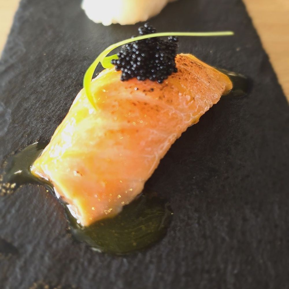1111 Nikkei - Salmon nigiri and scallop nigiri - Sushi Bars Near Me - Kihei, Hawaii 1111 Nikkei - Salmon nigiri and scallop nigiri - Sushi Bars Near Me - Kihei, Hawaii