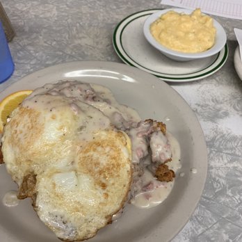 Home Grown - Cheesy grits w/ open face biscuit with fried chicken & gravy! - Diners Near Me - Atlanta, Georgia Home Grown - Cheesy grits w/ open face biscuit with fried chicken & gravy! - Diners Near Me - Atlanta, Georgia