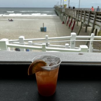 Surf's Up Grill and Bar - Sandy cheeks.  Yummy beach cocktail - American Near Me - Emerald Isle, North Carolina