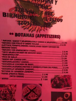 Menu photo 5 El Sol Cantina Birmingham, AL Menu photo 5 El Sol Cantina Birmingham, AL