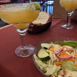 Luigi's Ristorante & Catering - Peach margarita, side salad and the best bread.