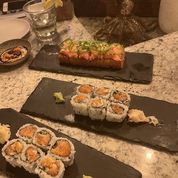 Tiga - Crispy Rice with Spicy Tuna, Spicy Salmon rolls - Sushi Bars Near Me - Port Washington, New York Tiga - Crispy Rice with Spicy Tuna, Spicy Salmon rolls - Sushi Bars Near Me - Port Washington, New York