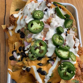 Element Gastropub - Half order of Full BBQ Nachos Plate - Vegetarian Near Me - Raleigh, North Carolina