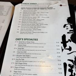Very unappetizing menu