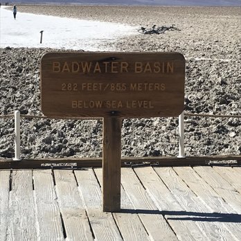 Badwater Basin - Entrance sign - 282 feet below sea level - Landmarks & Historical Buildings Near Me - Death Valley, California