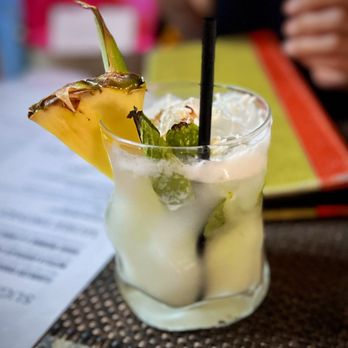 Edwin Mills by Equator - Pineapple Coconut Mojito - gorgeous and delicious!! - New American Near Me - Pasadena, California