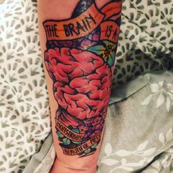 Dark Mark Collective And Gallery - Two hours after being tattooed. Cody's work speaks for itself.