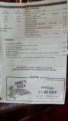 Menu photo 8 Obbie's Pizza Chicago, IL Menu photo 8 Obbie's Pizza Chicago, IL