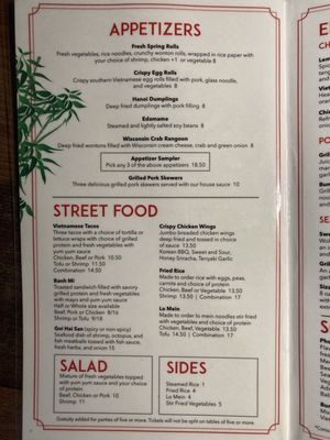 Menu photo 2 Evie’s Vietnamese Kitchen Menomonee Falls, WI