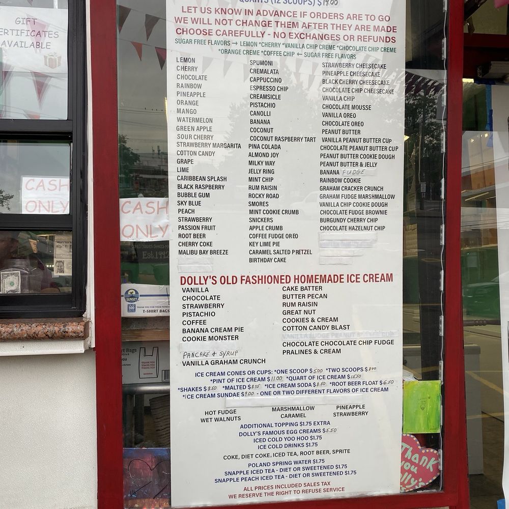Dolly's Ices - Menu - Ice Cream & Frozen Yogurt Near Me - Brooklyn, New York