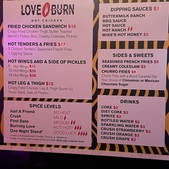 Love Burn - Menu 4/4/25 - Chicken Shop Near Me - San Francisco, California Love Burn - Menu 4/4/25 - Chicken Shop Near Me - San Francisco, California