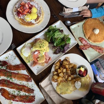 First Watch - Lemon ricotta pancakes, Million dollar bacon, eggs Benedict, chimichanga and potatoes - Breakfast & Brunch Near Me - Canton, Michigan