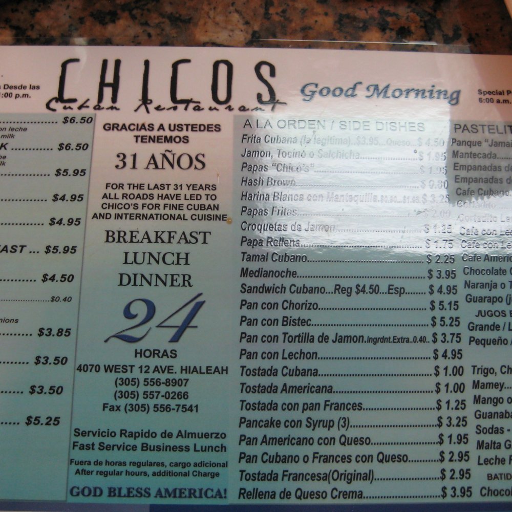 Chico's Restaurant - Cuban Near Me - Hialeah, Florida Chico's Restaurant - Cuban Near Me - Hialeah, Florida