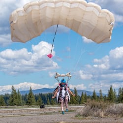 Skydive Truckee Tahoe - A perfect touchdown, after a perfect flight!
