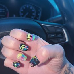 One of the nail techs did an amazing job on my nails the other day, really took the time to make them exactly the way I wanted.