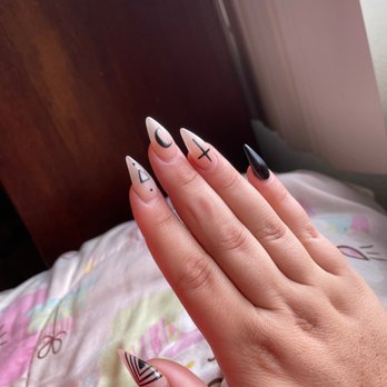 Clawed Nail Salon - My grown out still amazingly cute nails - Nail Salons Near Me - Bellflower, California