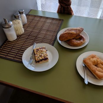 Bread & Bretzel Basket - two plates of food on a table - Coffee & Tea Near Me - Waterloo, Ontario