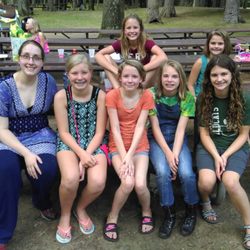 Ada Bible Church - My girls I served since the end of 2nd to the beginning  of 6th. I was introducing  them to my newborn son  this day.