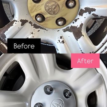Wheel Concepts - Steel wheels sandblasted and powder coated white - Tires Near Me - Camarillo, California