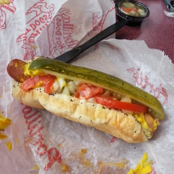 Portillo's Rolling Meadows - Hot dog with everything (minus sport peppers) - Hot Dogs Near Me - Rolling Meadows, Illinois