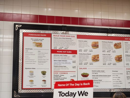 Menu photo 3 Firehouse Subs Homewood, AL
