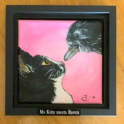 Trophy Works - My cat Ms Kitty and a Raven