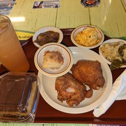Steph's Southern Soul Restaurant - Two meat meal. The fried chicken was wonderful and the yellow cake was wonderful. The armor Palmer was great as well.