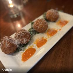 Ragazza Food & Wine - Arancini with sweet red pepper sauce