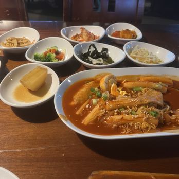 Tofu Village - Rice cake tteokbokki in a hot sauce and some noodles - Korean Near Me - Marietta, Georgia Tofu Village - Rice cake tteokbokki in a hot sauce and some noodles - Korean Near Me - Marietta, Georgia