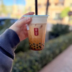 Gong cha - Pumpkin Spice Milk Tea with Pearls & Milk Foam