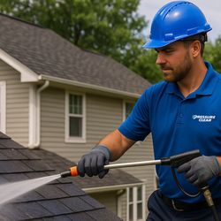 Pressure Clear Power Washing - Soft roof washing in Westchester County - safely removing black streaks, moss, and algae for a cleaner, longer-lasting roof.