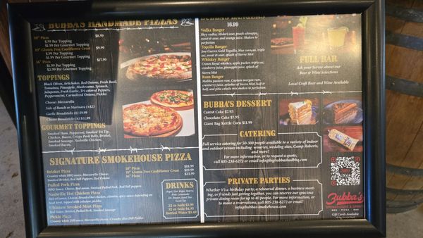 Menu photo 3 Bubba's SmokeHouse & Spirits Paso Robles, CA Menu photo 3 Bubba's SmokeHouse & Spirits Paso Robles, CA