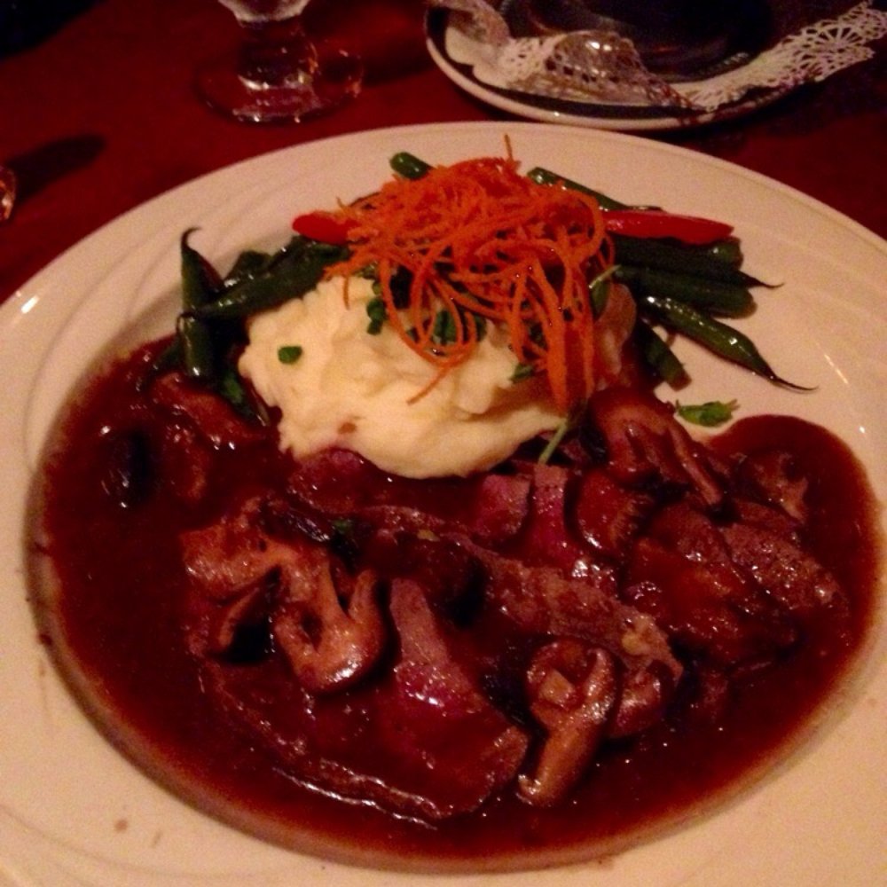 Scopazzi's - Venison, shiitake mushrooms, port wine - game on! - New American Near Me - Boulder Creek, California Scopazzi's - Venison, shiitake mushrooms, port wine - game on! - New American Near Me - Boulder Creek, California