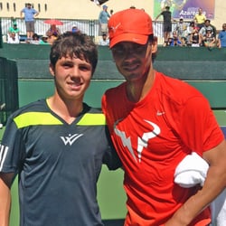 Weil Tennis Academy - Weil student meeting tennis legend Rafa Nadal at Indian Wells.